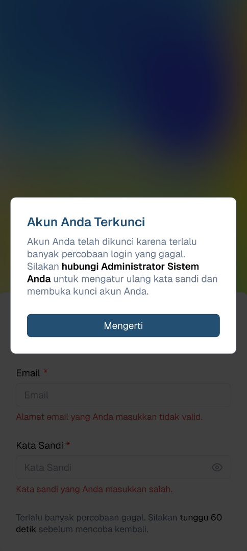 akun terkunci