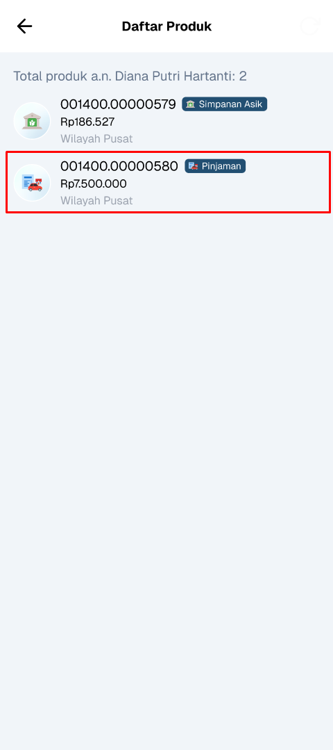 daftar produk pinjaman