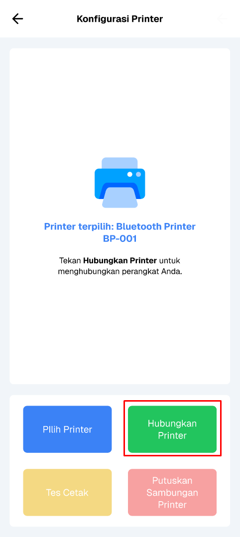hubungkan printer