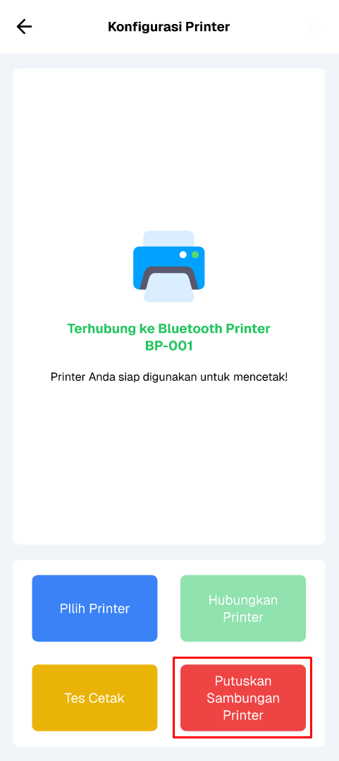 putuskan printer